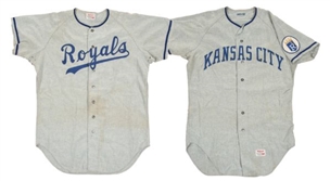 1969-1972 Kansas City Royals Pair of Early Road Flannels 